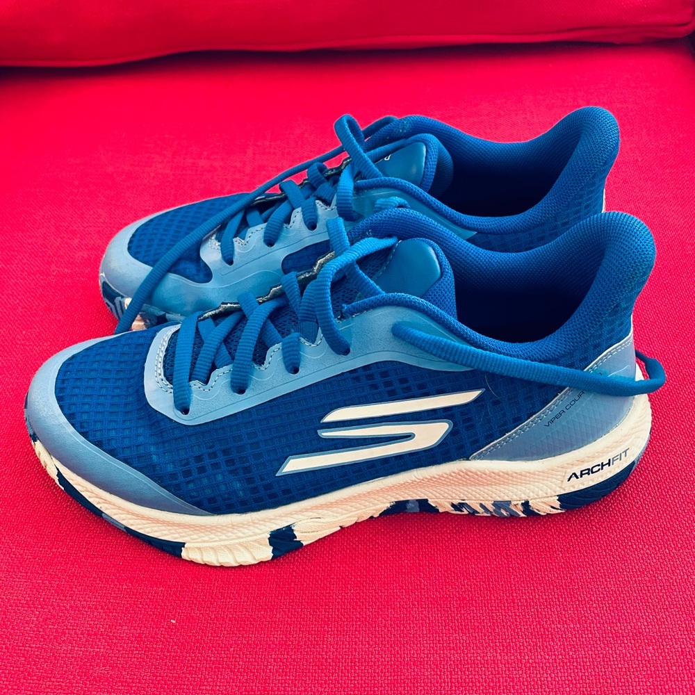 Skechers Vibrant Blue Running Shoes - Picture 6 of 9